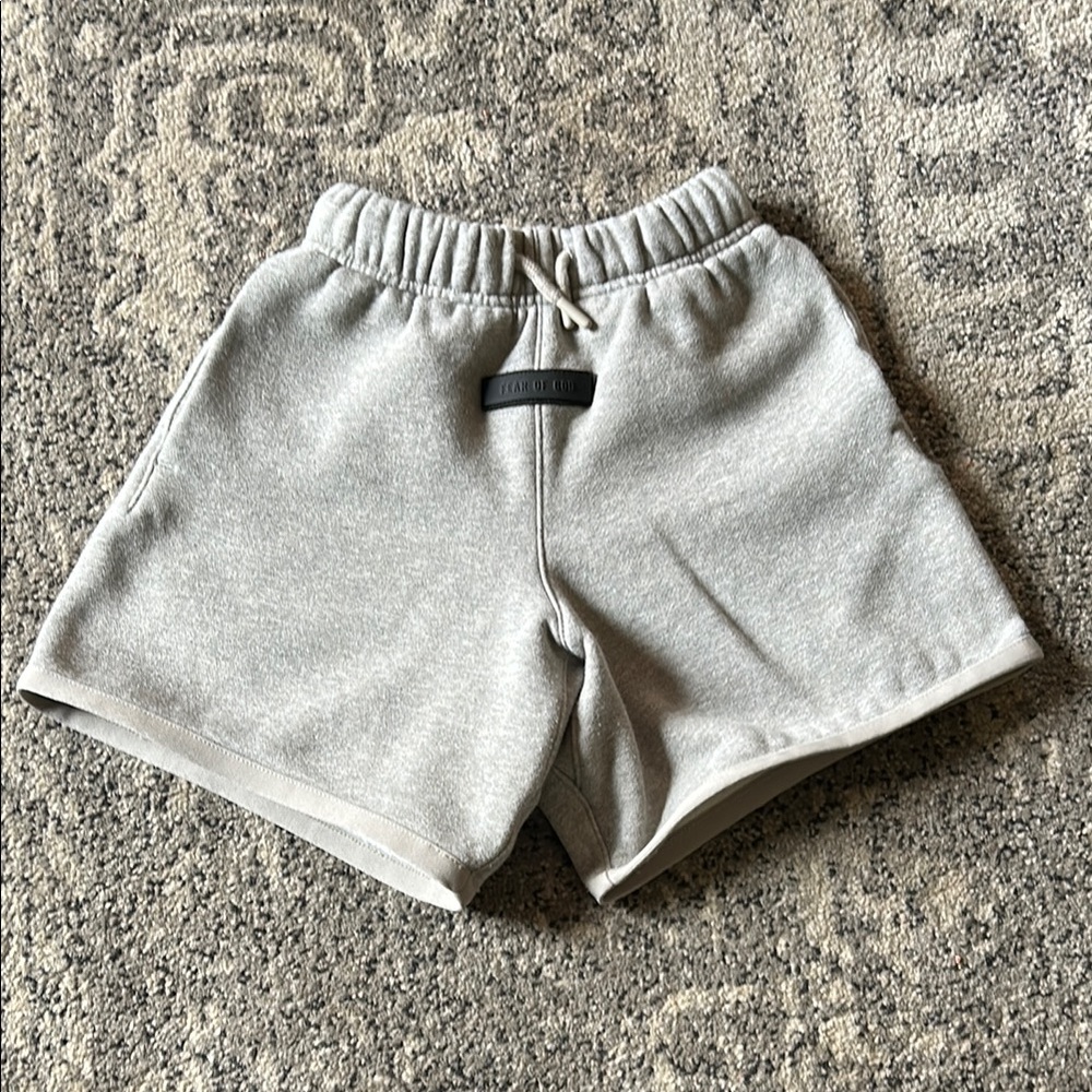 Essentials Fear of God Kids Gray Lounge Shorts
